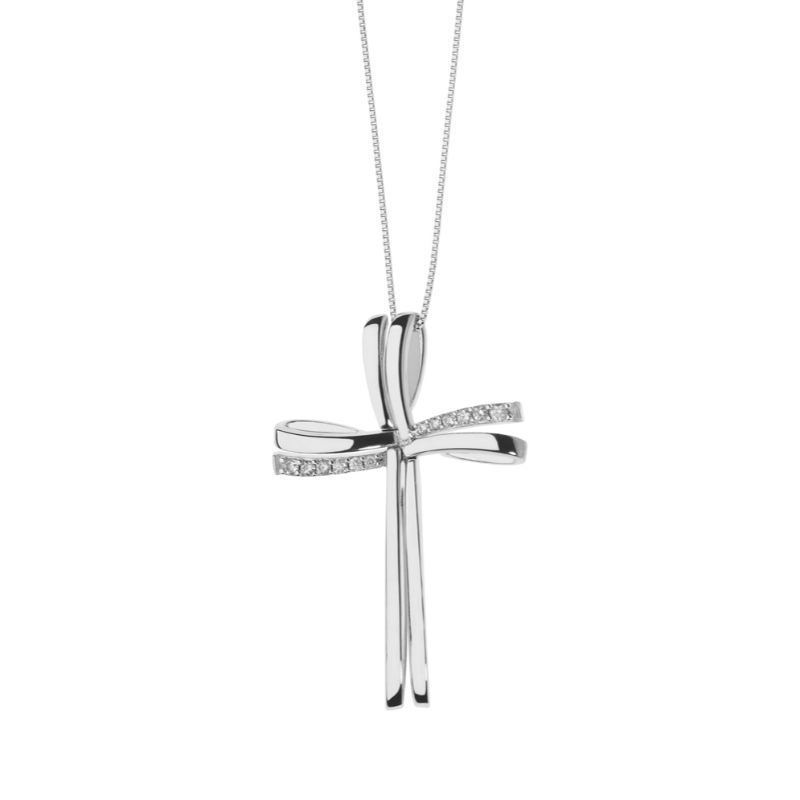 Femei simplu cruce lipicios piatră 925 argint colier China Ruifanbao bijuterii fabrica de prelucrare personalizate